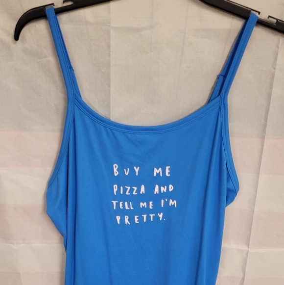 Terra Sky 0X (14W) Blue Adj Strap Tank Top - Picture 1 of 4